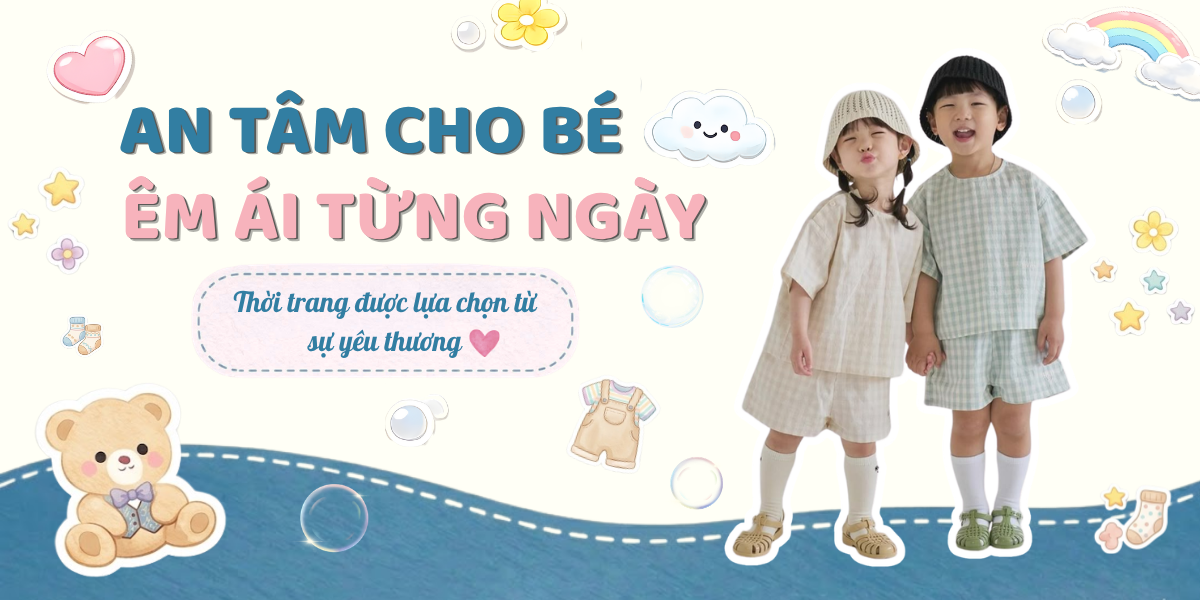 Thời trang trẻ em đẹp, giá tốt với nhiều mẫu quần áo cho bé trai và bé gái. Chất liệu cotton mềm mại, an toàn cho da, phù hợp đi học và đi chơi.